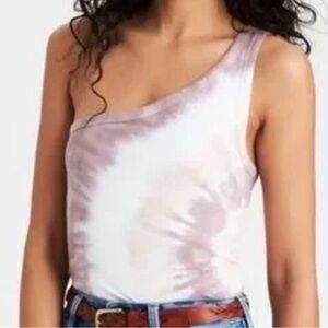American Eagle One-Shoulder Tie-Dye Top